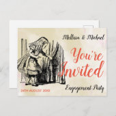 アリスインワンダーランド招待されました鍵トゥドア ポストカード (正面/裏面)