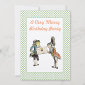 アリスインワンダーランド招待状誕生会 招待状 (裏面)