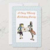 アリスインワンダーランド招待状誕生会 招待状 (裏面)