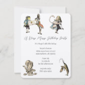 アリスインワンダーランド招待状誕生会 招待状 (正面)