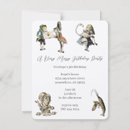 アリスインワンダーランド招待状誕生会 招待状