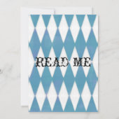 アリスインワンダーランド招待状 招待状 (裏面)