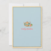 アリスインワンダーランド男の赤ちゃんシャワーブルー 招待状 (裏面)