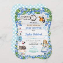 アリスインワンダーランド男の赤ちゃんシャワー招待