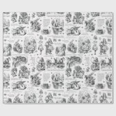 アリスインワンダーランド白黒トワール引用文 ラッピングペーパー (フラット)