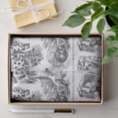 アリスインワンダーランド白黒トワール引用文 薄葉紙 (ギフト)