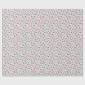 アリスインワンダーランド白黒赤オンホワイト ラッピングペーパー (フラット)