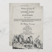 アリスインワンダーランド結婚式 プログラム (正面/裏面)