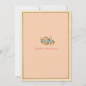 アリスインワンダーランド誕生日ティーパーティの招待状 招待状 (裏面)