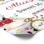 アリスインワンダーランド誕生日ティーパーティーへようこそ ポスター (角)