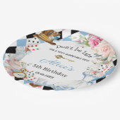 アリスインワンダーランド誕生日ティーパーティー ペーパープレート (アングル)