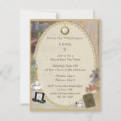 アリスインワンダーランド誕生日ティーパーティー 招待状 (裏面)