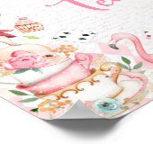 アリスインワンダーランド誕生日デコールティータイムサイン ポスター (角)