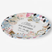 アリスインワンダーランド誕生日ハイティーパーティー ペーパープレート (アングル)