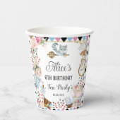 アリスインワンダーランド誕生日ハイティーパーティー 紙コップ (正面)