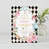 アリスインワンダーランド誕生日不機嫌ハッターティーパーティー 招待状 (スタンド正面)