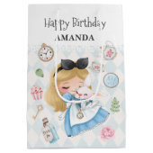 アリスインワンダーランド誕生日抱き枕 ミディアムペーパーバッグ (裏面)