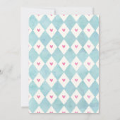 アリスインワンダーランド誕生日招待状ティーパーティー 招待状 (裏面)