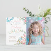 アリスインワンダーランド誕生日招待状 招待状 (スタンド正面)