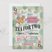 アリスインワンダーランド誕生日招待状 招待状 (正面)