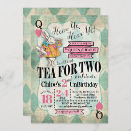 アリスインワンダーランド誕生日招待状 招待状