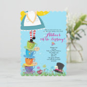 アリスインワンダーランド誕生日招待状 招待状 (スタンド正面)