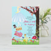 アリスインワンダーランド誕生日招待状 招待状 (スタンド正面)