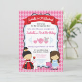 アリスインワンダーランド誕生日招待状 招待状 (スタンド正面)