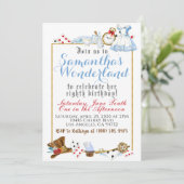 アリスインワンダーランド誕生日招待状 招待状 (スタンド正面)