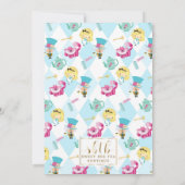 アリスインワンダーランド誕生日招待状 招待状 (裏面)