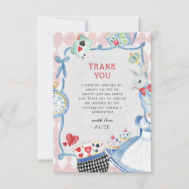 アリスインワンダーランド誕生日 サンキューカード