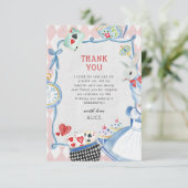 アリスインワンダーランド誕生日 サンキューカード (スタンド正面)