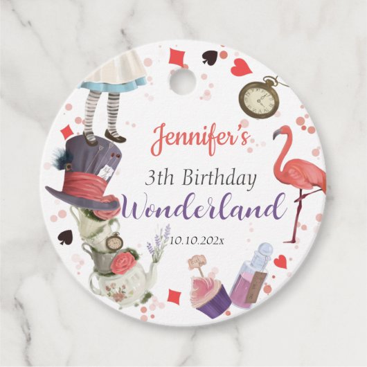 アリスインワンダーランド誕生日 フェイバータグ (正面)