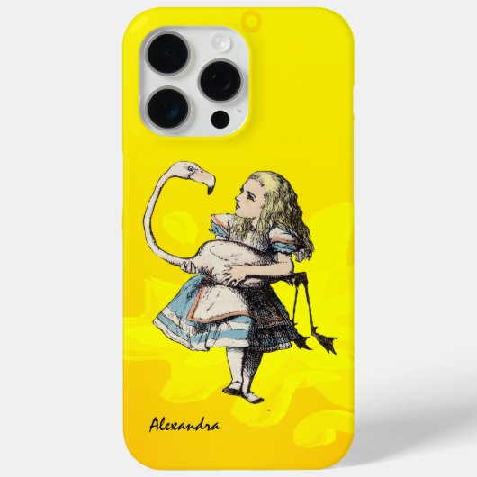 アリスインワンダーランド赤面ピンクフラミンゴ Case-Mate iPhoneケース (裏面)