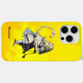 アリスインワンダーランド赤面ピンクフラミンゴ Case-Mate iPhoneケース (裏面 (横))