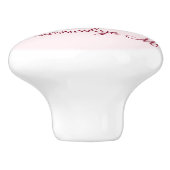 アリスインワンダーランド赤面フローラ パーソナライズされた セラミックノブ (側面)