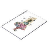 アリスインワンダーランド魔法ガーデン-ヴィンテージブック ノートブック (左側)