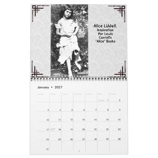 アリスインワンダーランド2008年カレンダー カレンダー (1月 2027)