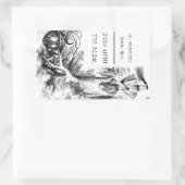 アリスインワンダーランド/チェシャーキャット蔵書票 長方形シール (バッグ)