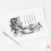 アリスインワンダーランド/チェシャーキャット蔵書票 長方形シール (封筒)