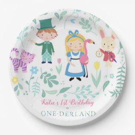 アリスインワンダーランド |最初の誕生日パーティー ペーパープレート