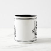 アリスインワンダーランドJohn Tennielイラストレーションマグ ツートーンマグカップ (中央)