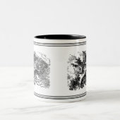 アリスインワンダーランドJohn Tennielイラストレーションマグ ツートーンマグカップ (中央)