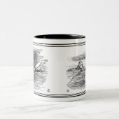 アリスインワンダーランドJohn Tennielイラストレーションマグ ツートーンマグカップ (中央)