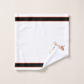 アリスインワンダーランホワイトラビット白黒レッドバ バスタオルセット (ウォッシュタオル)