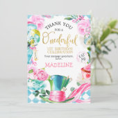 アリスイン疑問に思ランド不機嫌帽子屋サンキューカード 招待状 (スタンド正面)