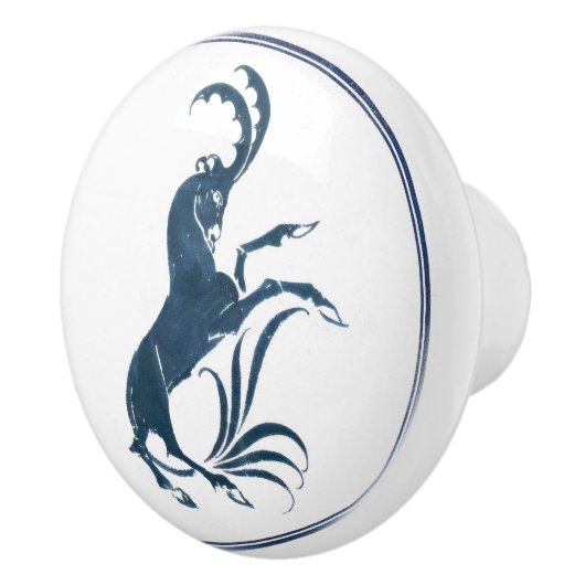 アリスウィリアムデモーガンオランダデルフトブルー セラミックノブ (右)