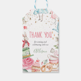 アリスオネダーランド不機嫌ティーパーティーガールファースト誕生日 ギフトタグ