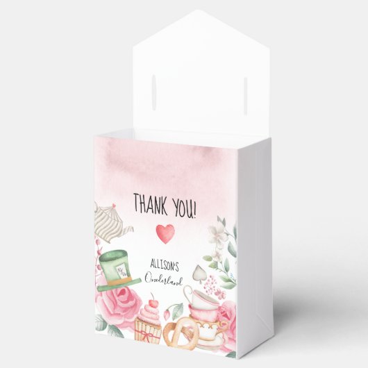 アリスオネダーランド不機嫌ティーパーティーガールファースト誕生日 フェイバーボックス (オープン)