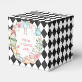 アリスオネダーランド不機嫌ティーパーティーガールファースト誕生日 フェイバーボックス (裏面サイド)